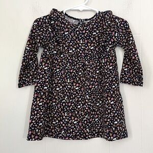 H&M Baby Floral Long Sleeve Tunic Top ~ Ruffle Detail ~ 100% Cotton ~ Size 9M